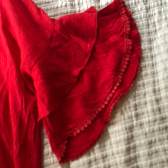 GOOD LUCK GEM V-Neck Ruffle Sleeve Dress - Picture 8 of 9